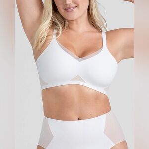 Honeylove white crossover bra